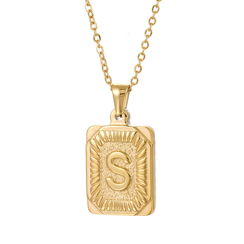Wholesale Brand Letter Pendant Gold Plated Necklaces